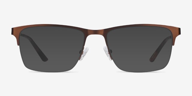 Jasper Coffee MetalEyeglass Frames from EyeBuyDirect, with Tinted Lenses