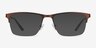 Jasper Coffee MetalEyeglass Frames from EyeBuyDirect, with Tinted Lenses