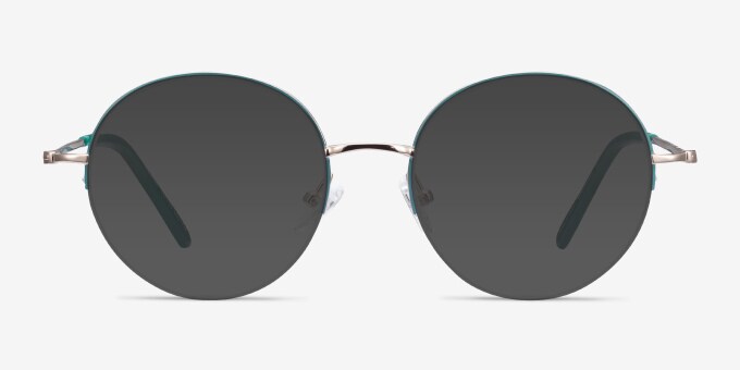 Takashi Round Purple & Gold Semi Rimless Eyeglasses | Eyebuydirect