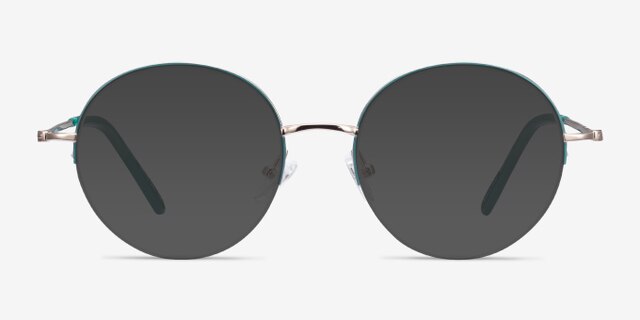 Takashi Green & Gold MetalEyeglass Frames from EyeBuyDirect, with Tinted Lenses