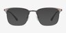 Quinton Gunmetal MetalEyeglass Frames from EyeBuyDirect, with Tinted Lenses
