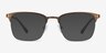 Quinton Bronze MetalEyeglass Frames from EyeBuyDirect, with Tinted Lenses