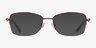 Rachel Burgundy MetalEyeglass Frames from EyeBuyDirect, with Tinted Lenses