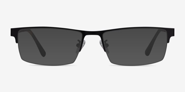 Travis Noir MétalMontures de lunettes de vue d'EyeBuyDirect, Avec des Verres Teintés