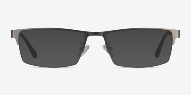 Travis Silver MetalEyeglass Frames from EyeBuyDirect, with Tinted Lenses