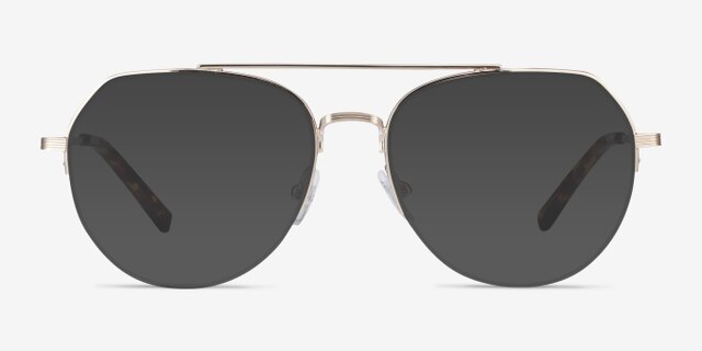 Breathe Gold MetalEyeglass Frames from EyeBuyDirect, with Tinted Lenses