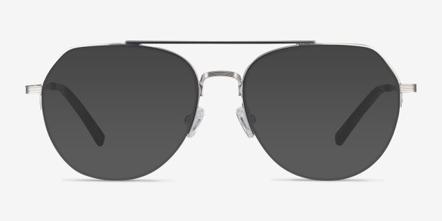 Breathe Argenté MétalMontures de lunettes de vue d'EyeBuyDirect, Avec des Verres Teintés
