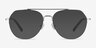Breathe Argenté MétalMontures de lunettes de vue d'EyeBuyDirect, Avec des Verres Teintés
