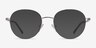 Written Silver Red MetalEyeglass Frames from EyeBuyDirect, with Tinted Lenses
