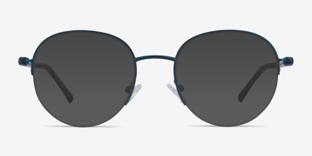 Written Navy MetalEyeglass Frames from EyeBuyDirect, with Tinted Lenses