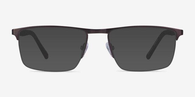 Belong Gunmetal Carbon-fiberEyeglass Frames from EyeBuyDirect, with Tinted Lenses