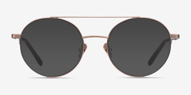 Miller Rose Gold MetalEyeglass Frames from EyeBuyDirect, with Tinted Lenses