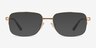 Kanye Gold MetalEyeglass Frames from EyeBuyDirect, with Tinted Lenses