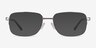 Kanye Silver MetalEyeglass Frames from EyeBuyDirect, with Tinted Lenses
