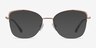 Amande Rose Gold MetalEyeglass Frames from EyeBuyDirect, with Tinted Lenses