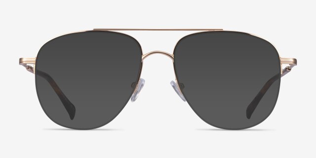 Universe Gold Tortoise MetalEyeglass Frames from EyeBuyDirect, with Tinted Lenses
