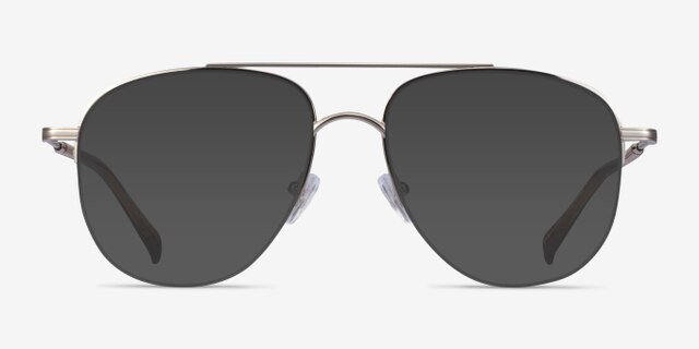 Universe Silver Yellow MetalEyeglass Frames from EyeBuyDirect, with Tinted Lenses