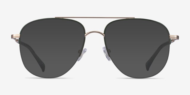 Universe Green Gold MetalEyeglass Frames from EyeBuyDirect, with Tinted Lenses