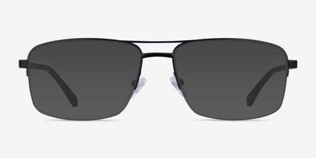 Yorkville Black MetalEyeglass Frames from EyeBuyDirect, with Tinted Lenses