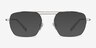 Cabrini Silver Clear MétalMontures de lunettes de vue d'EyeBuyDirect, Avec des Verres Teintés