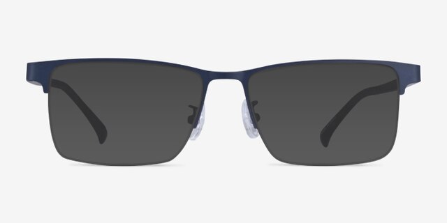 Childeric Bleu marine MétalMontures de lunettes de vue d'EyeBuyDirect, Avec des Verres Teintés