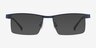 Zac Bleu MétalMontures de lunettes de vue d'EyeBuyDirect, Avec des Verres Teintés