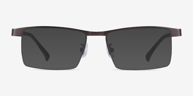 Zac Gunmetal MetalEyeglass Frames from EyeBuyDirect, with Tinted Lenses