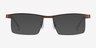 Zac Coffee Gold MetalEyeglass Frames from EyeBuyDirect, with Tinted Lenses