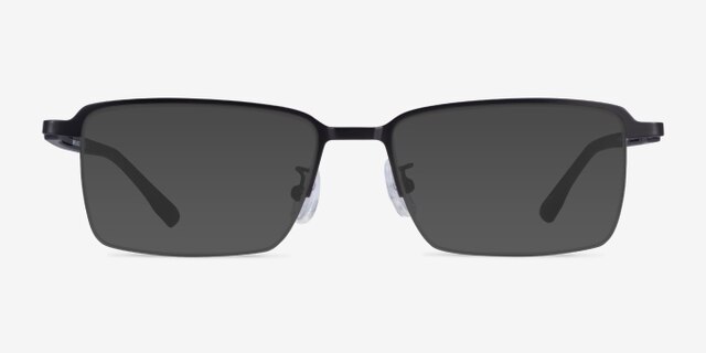 Nine Black MetalEyeglass Frames from EyeBuyDirect, with Tinted Lenses