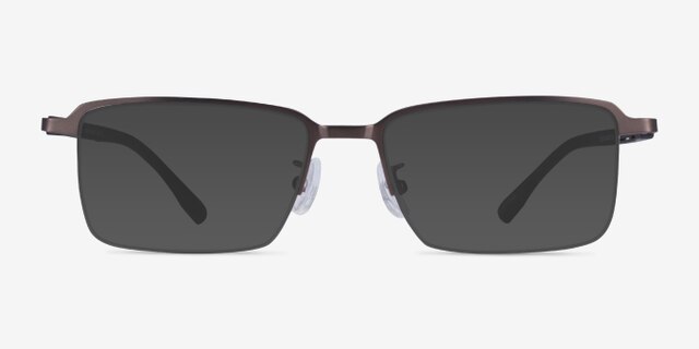 Nine Gunmetal MetalEyeglass Frames from EyeBuyDirect, with Tinted Lenses