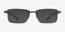 Nine Coffee Black MetalEyeglass Frames from EyeBuyDirect, with Tinted Lenses