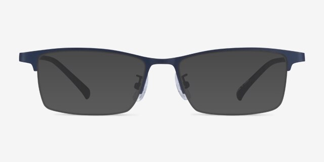 Cadel Navy MetalEyeglass Frames from EyeBuyDirect, with Tinted Lenses