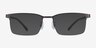 Thesis Gunmetal Black MetalEyeglass Frames from EyeBuyDirect, with Tinted Lenses