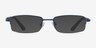 Cleo Matte Blue MetalEyeglass Frames from EyeBuyDirect, with Tinted Lenses
