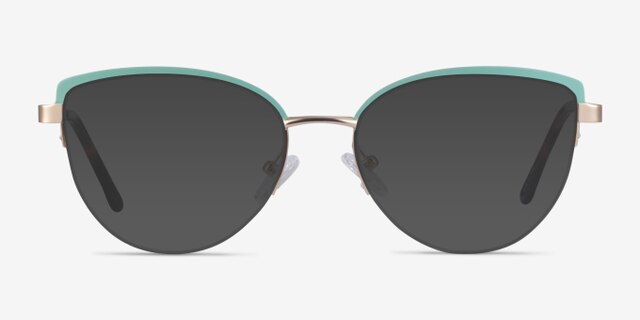 Anacostia Green Gold MetalEyeglass Frames from EyeBuyDirect, with Tinted Lenses