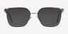 Piccadilly Gold Burgundy AcetateEyeglass Frames from EyeBuyDirect, with Tinted Lenses