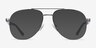 Hydroflux Gunmetal MetalEyeglass Frames from EyeBuyDirect, with Tinted Lenses