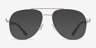 Hydroflux Silver MetalEyeglass Frames from EyeBuyDirect, with Tinted Lenses