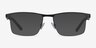 Kinetic Matte Black MetalEyeglass Frames from EyeBuyDirect, with Tinted Lenses