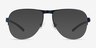 Schematic Blue MetalEyeglass Frames from EyeBuyDirect, with Tinted Lenses