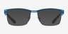 Taxi Blue Silver Black MetalEyeglass Frames from EyeBuyDirect, with Tinted Lenses