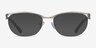 Commerce Silver Gray MetalEyeglass Frames from EyeBuyDirect, with Tinted Lenses