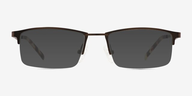 Furox Gunmetal MetalEyeglass Frames from EyeBuyDirect, with Tinted Lenses