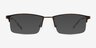 Furox Gunmetal MetalEyeglass Frames from EyeBuyDirect, with Tinted Lenses