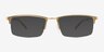 Furox Gold MetalEyeglass Frames from EyeBuyDirect, with Tinted Lenses