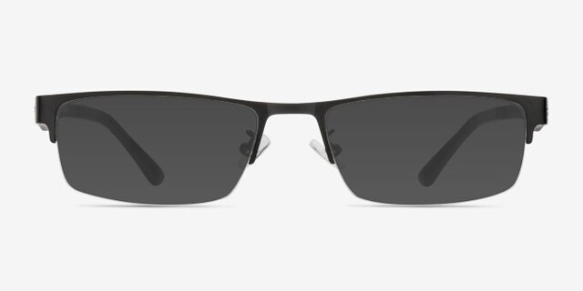 Beau Black Plastic-metalEyeglass Frames from EyeBuyDirect, with Tinted Lenses