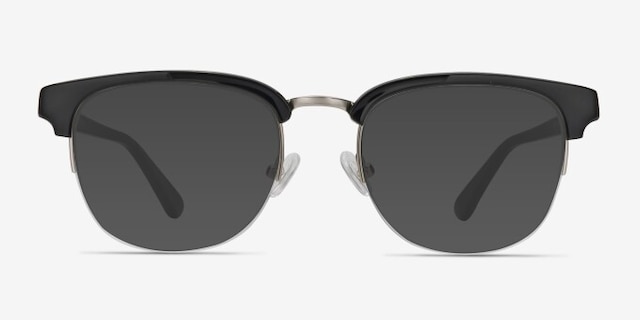 Genbu Black Acetate-metalMontures de lunettes de vue d'EyeBuyDirect, Avec des Verres Teintés