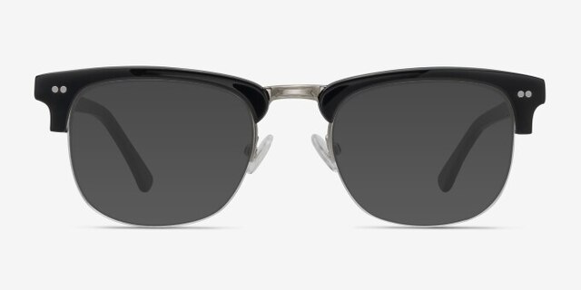 Brunel Black AcetateEyeglass Frames from EyeBuyDirect, with Tinted Lenses