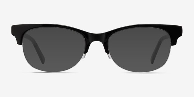 Luna Noir AcétateMontures de lunettes de vue d'EyeBuyDirect, Avec des Verres Teintés