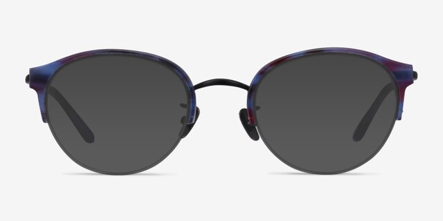 Dulcet Blue AcetateEyeglass Frames from EyeBuyDirect, with Tinted Lenses